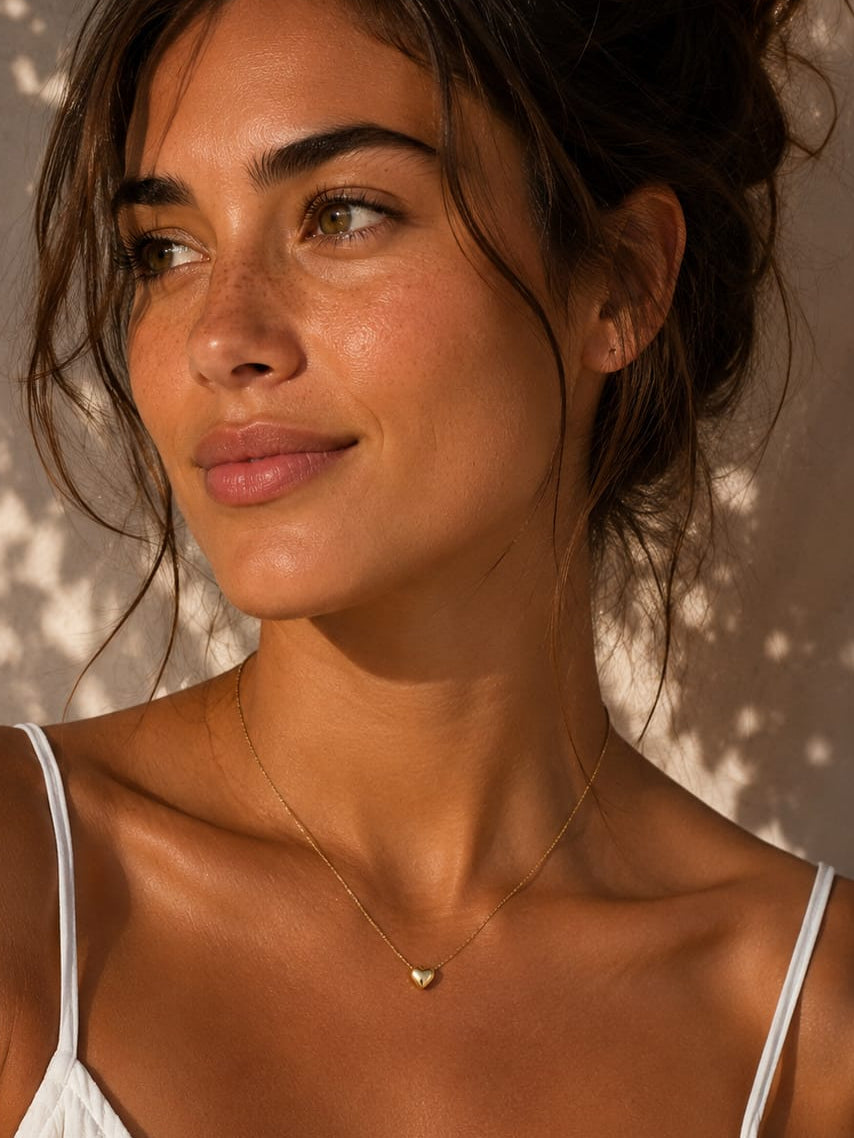 Anti tarnished Eternal small Heart Pendant Necklace