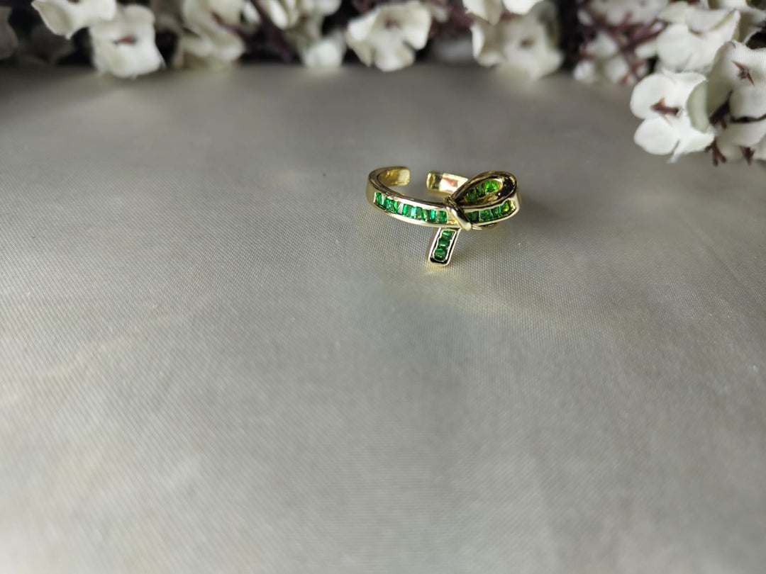 The Emerald Ribbon Statement Ring