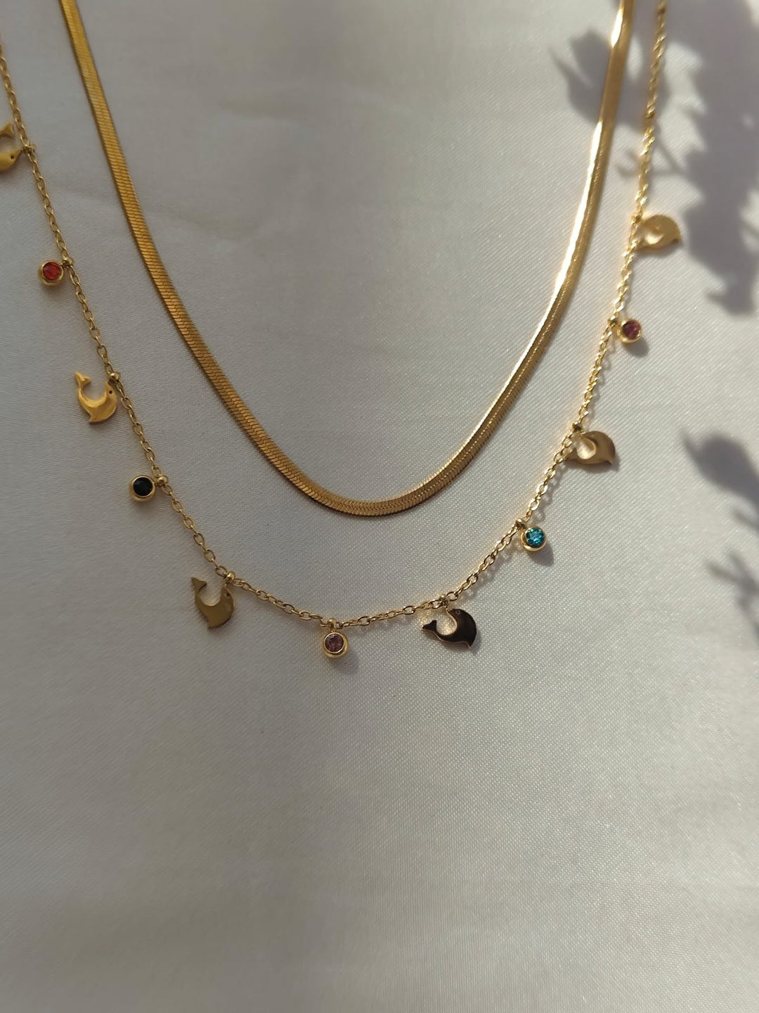 The Deep double Layered Charm Necklace