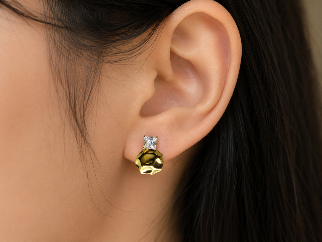 ✨ Anti-Tarnish Textured Studs ✨