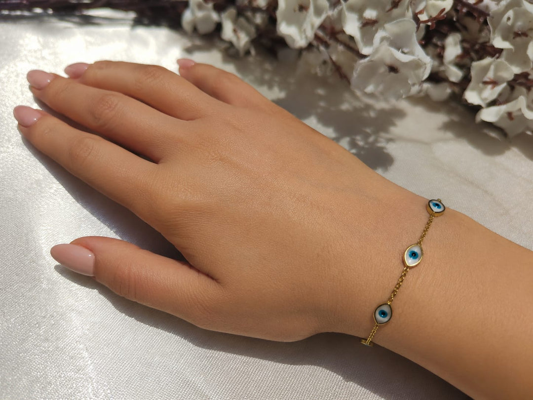 Anti tarnished,Elegant evil eye bracelet