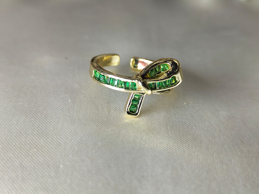 The Emerald Ribbon Statement Ring