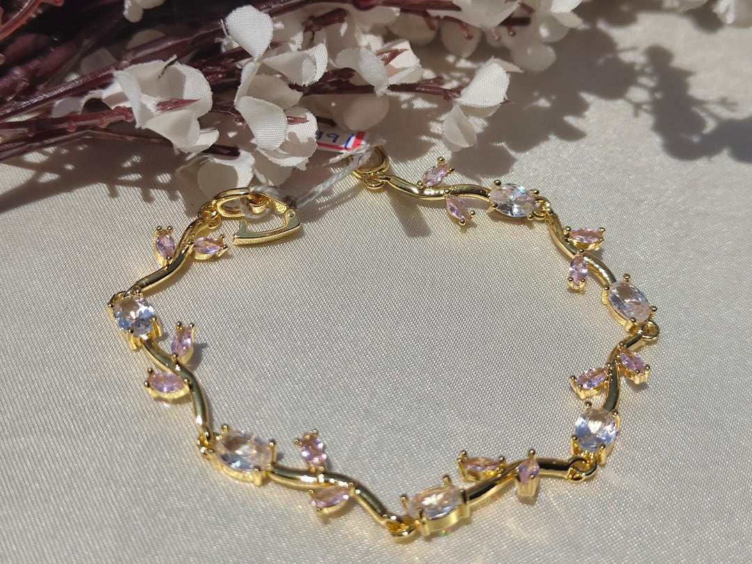 Pastel Tulip Vine Anti-Tarnish Bracelet 🌷✨