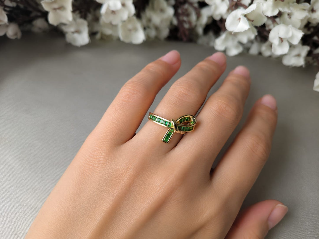 The Emerald Ribbon Statement Ring