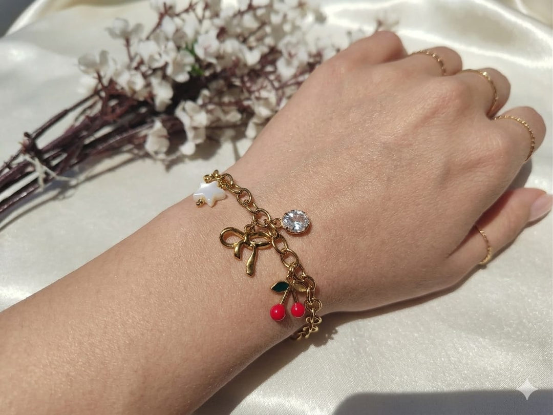 Coquette Charm Anti-Tarnish Bracelet ✨